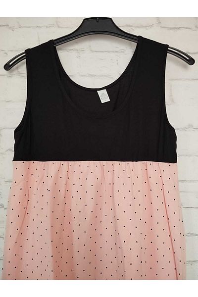 anne moda ankara Rochie din bumbac pieptănat cu bretele groase