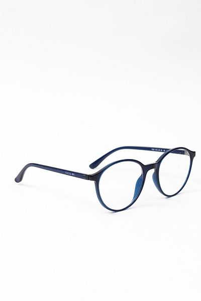 By Donetto Navy Blue Unisex Bone Screen Glasses - Light Protection (Computer Screen Glasses)