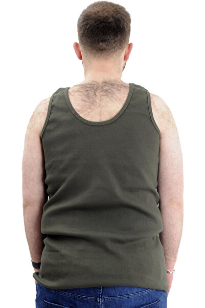 ModeXL Men's Sleeveless Tank Top 6341 - Khaki, Plus Size, Mode XL
