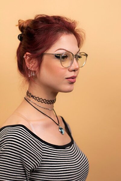 By Donetto Unisex Bone Smoked Blue Light Protection Screen Glasses (Computer ...