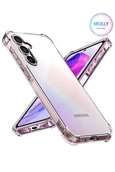 Molly Samsung Galaxy A25 İçin Köşeleri Takviyeli Antişok Şeffaf Silikon Kılıf