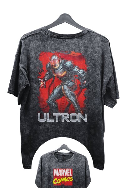 Fuddy Moda Ultron Printed Unisex Oversize T-shirt - Marvel Comics Retro T-Shirt