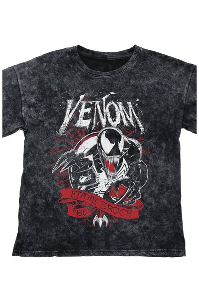 Fuddy Moda Tricou supradimensionat unisex cu imprimeu Venom Eddie Brock - Tri...