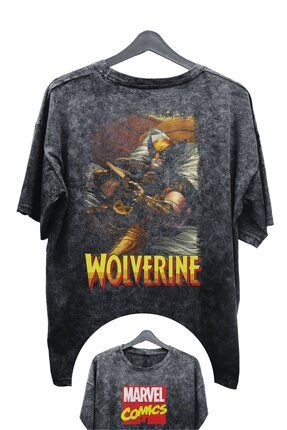 Fuddy Moda Unisex Wolverine Bask l Y kamal Ti ort Oversize Marvel Comics Bask l Vintage T Shirt Fiyat Yorumlar Trendyol