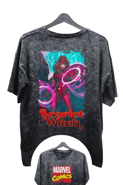 Fuddy Moda تي شيرت للجنسين مطبوع عليه Scarlet Witch - تي شيرت Marvel Comics V...