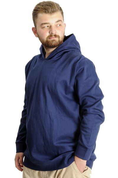 ModeXL Ανδρικό φούτερ με κουκούλα μεγάλου μεγέθους Indigo - Mode XL 22532 Basic