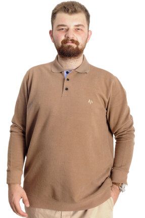 Modexl Mode Xl Buyuk Beden Erkek Sweat Polo Selanik Nak l 20440 Sutlu Kahve Fiyat Yorumlar Trendyol