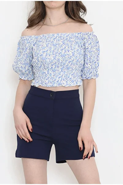 cacobutik Crop Blouse - Elastic Waist Design