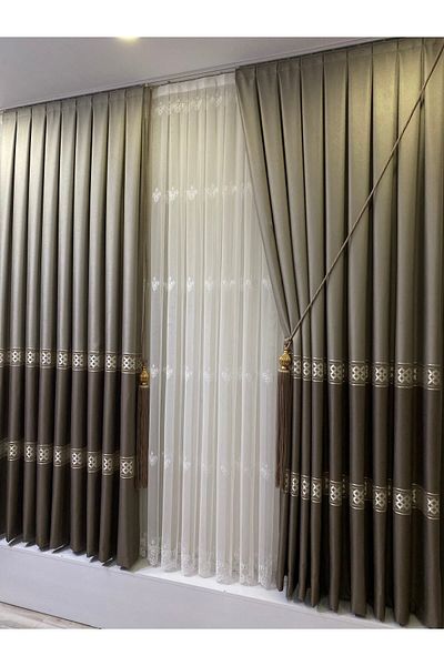 Fon Dünyası Panel Background Curtain Cappuccino Mink (single Wing)