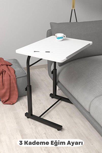 Depolife Eğim Yükseklik Ayarlı Laptop Sehpası Kahvaltı Ders Çalışma Bilgisaya...