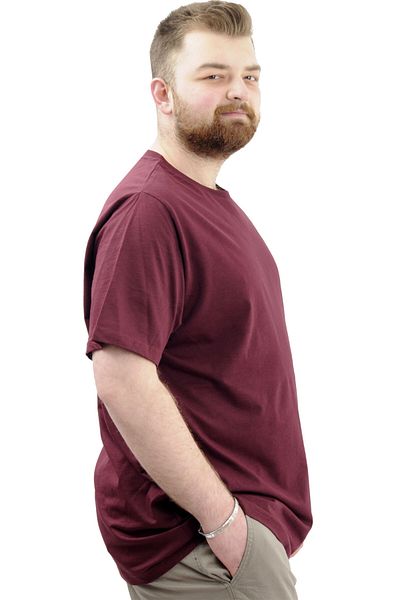 ModeXL Ανδρικό T-Shirt - Crew Neck, Μεγάλο Μέγεθος, Εκτύπωση - SIMPLICITY U24046 Plum
