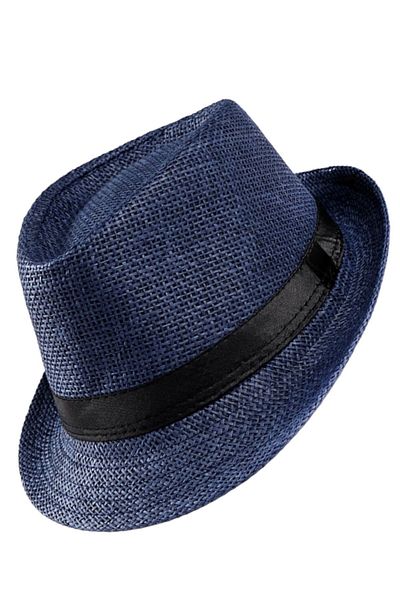 ESUSO Pălărie de paie unisex Eekek Panama, pălărie Fedora Fedora, pălărie pentru bărbați cu protecție solară Mărimea 57,58,59