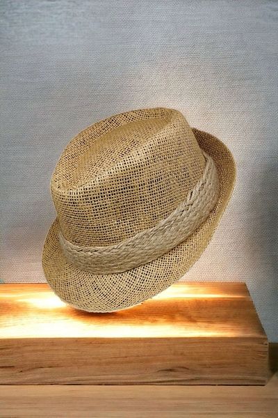 ESUSO Pălărie de paie Panama unisex, pălărie Fedora Fedora, pălărie pentru bărbați cu protecție solară Mărimea 57,58,59
