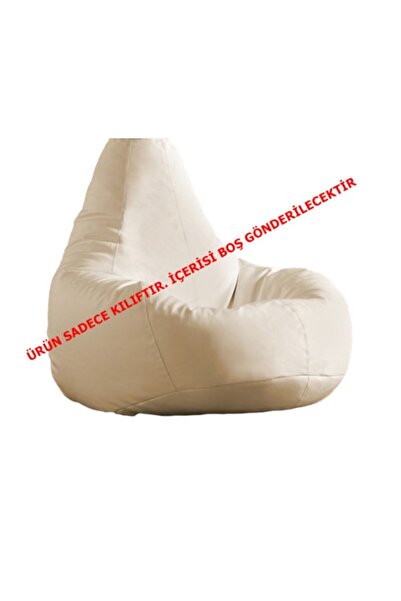 Pufumo Suni Deri Armut Koltuk Kılıfı Krem ( Içi Boş Ürün )