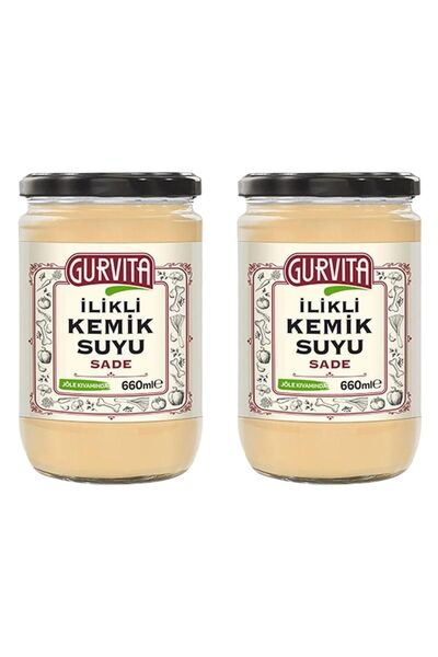 Gurvita Jöle Kıvamında Ilikli Kemik Suyu Sade 660 Ml 2'li