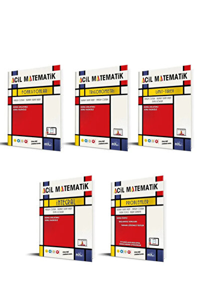 Acil Yayınları Acil Fonksiyonlar Trigonometri Limit Türev Integral Problemler...
