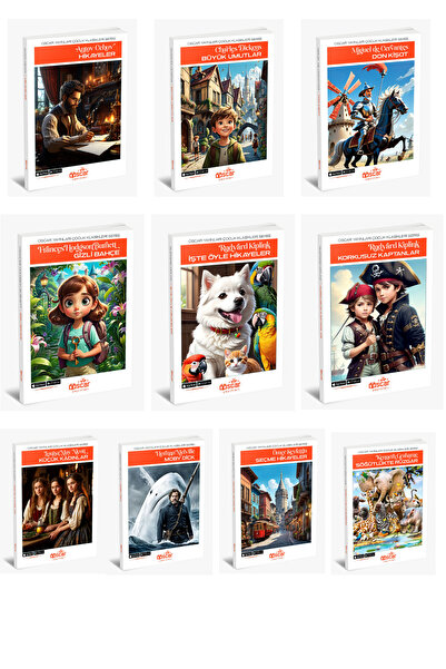 Oscar Yayınları DÜNYA ÇOCUK KILASİKLERİ 10 LU SET 2 DÜNYA EDEBİYATI