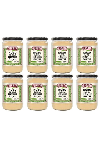 Gurvita Jöle Kıvamında Kuzu Ilikli Kemik Suyu 660 ml 8' Li