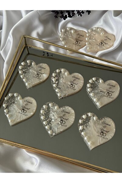 Genel Markalar Kalp incili kalp magnet 20 adet