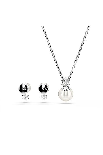 1'ASLAN Swarovski Matrix Gümüş Renkli Hediye Seti 5689624
