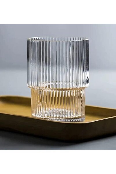 Karçiçeği Home Pinterest Cup, Origami Style Presentation Cup, Heat Resistant Glass Cup 6 Pieces (350 Ml)