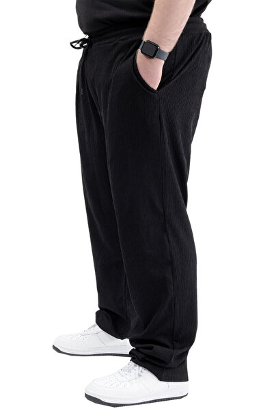 ModeXL Μαύρος Jogger με μεγάλο μέγεθος για άνδρες - Mode XL, Platinum Jacquard 24913