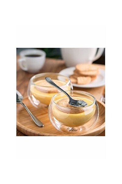 Karçiçeği Home 6-Piece 50ml Double Glass Double Walled Mini Sauce Bowl and Jam Bowl| 6-Piece Double Walled Mini Sauce Bowl Turkish Delight Bowl