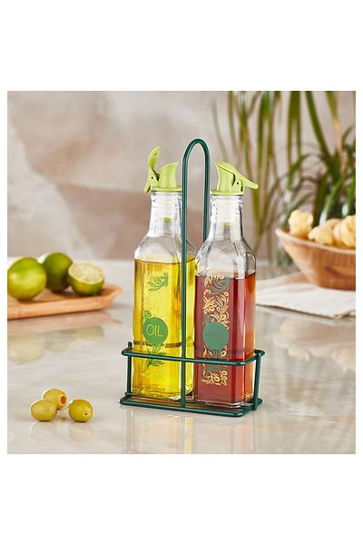Karçiçeği Home Oil Vinegar Bowl with Metal Stand