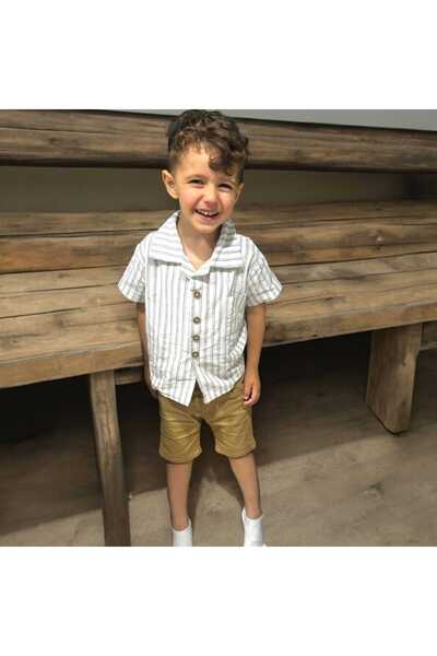 BEBEĞİME ÇORAP Košulja za dečake - sa džepovima