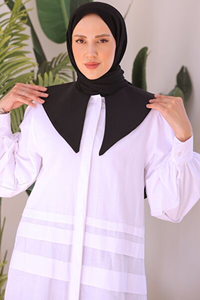 benguen 2068 Model White Pointed Collar Shirt