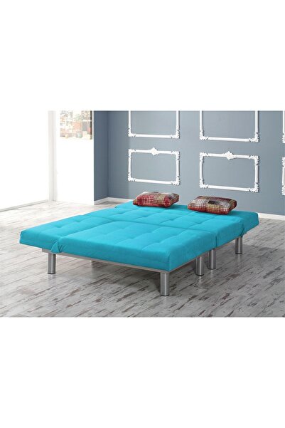 Vipa Relax Mavi Sağ Yataklı Metal Ayaklı Köşe Takımı