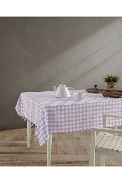 Fushia Lüx Kareli Masa Örtüsü I Sofra Bezi I Piknik Örtüsü 140x140cm