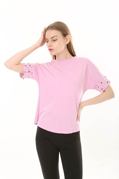 LİVE SPORT Tricou de damă cu mâneci fluide și perle