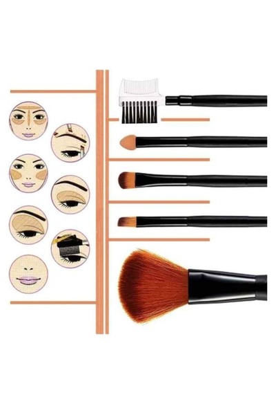 gaman مجموعة مكياج العيون المكونة من 5 قطع تدوم طويلاً - مونالادي 5 في 1 فرشاة حواجب للوجه والعين