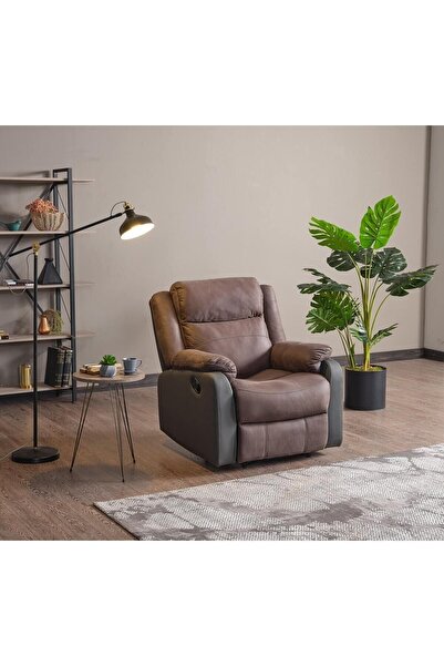 Vipa Bob Kahverengi Yataklı Açılır Ayak Baba Koltuğu Tv Koltuk