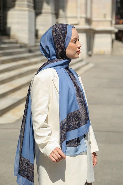 Hint İpek Model de șal din bumbac și mătase - PMKV05-08