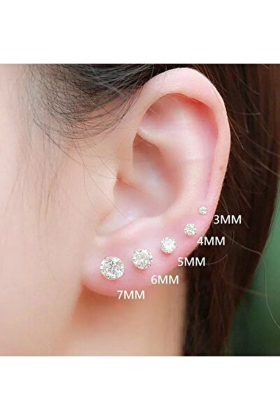 Madam&Matmazel Hediye Paketli Renk Değiştiren Zultanit Taşlı Unisex Küpe, 925 Ayar Gerçek Gümüş