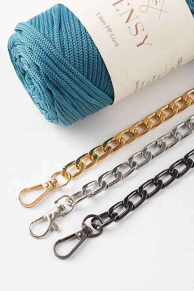 SENSY Iron Chain Black Alem Model Bag - 120 Cm