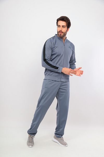 FORE SPORT Dark Gray Rashell Men's Tracksuit Set - College Collar