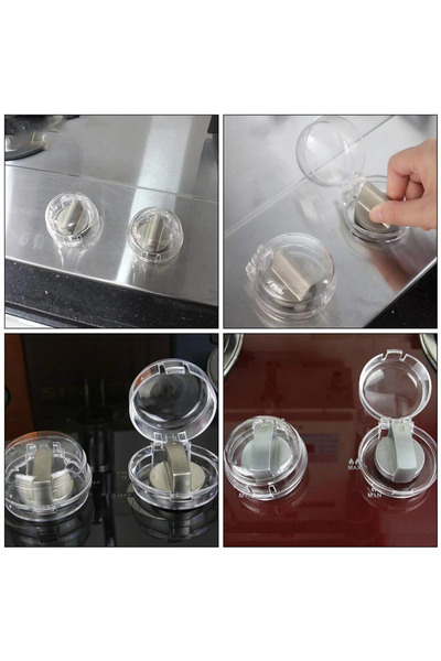 SAVORYHOME 2pcs Kitchen Oven Gas Cooker Button Cover - Transparent Color, Button Control Switch, Protective Cover