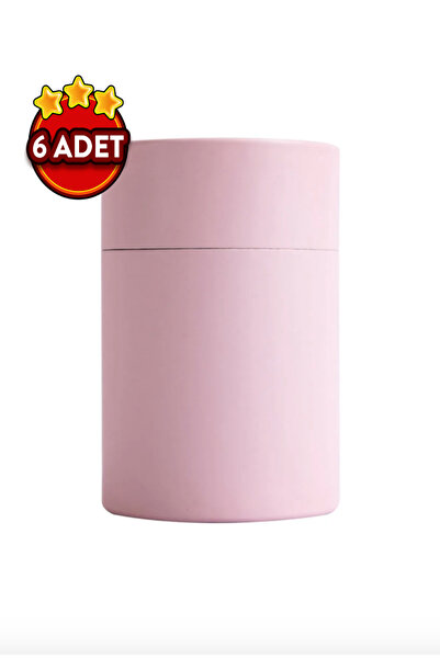 Ambalaj Hikayeleri Silindir Karton Kutu Pembe Renk ( 6 Adet )