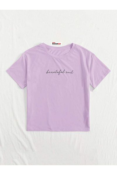 FAVORİST Beautiful Soul Printed Oversize Wide Fit βαμβακερό μπλουζάκι Unisex