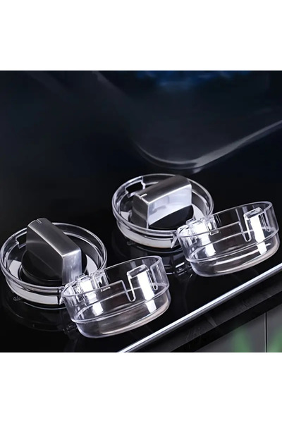 SAVORYHOME 2pcs Kitchen Oven Gas Cooker Button Cover - Transparent Color, Button Control Switch, Protective Cover
