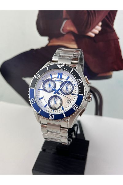 Quantum 10 ATM Waterproof Steel Sports Wristwatch - 2 Years Warranty