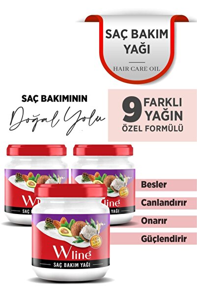 wline Saç Bakım Yağı 3 Adet