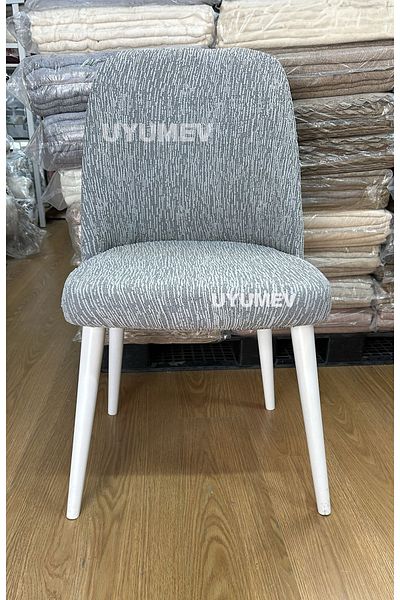 UYUMEV Γκρι Χρώμα Μεγάλο Οβάλ Stretch Ελαστικό Κάλυμμα Καρέκλας - 1 Τεμάχιο