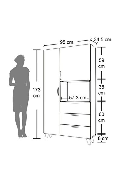 MOBİLİQUE Çok Amaçlı %100 Mdf Mutfak Mikrodalga Fırın Dolabı