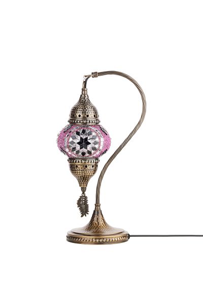 Demmex Gooseneck 40cm - 100% Handcrafted Authentic Turkish Lamp and Moroccan Mosaic Table Bedside