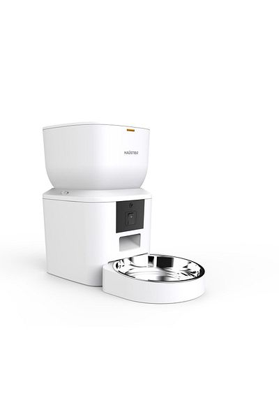 Haustier QQ025 480P Smart Cat Dog Automatic Food Container with Camera, Wifi 2.4Ghz, 4 Lt, Metal Bowl