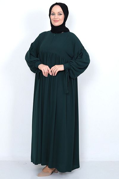 MARQUANT Μακρύ φόρεμα Hijab με κορδόνι με φερμουάρ γιακά